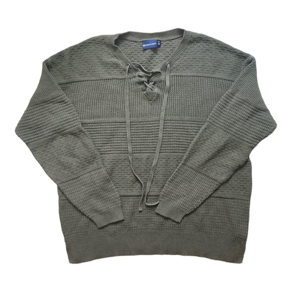 Green sweater by Northcrest, size 1x.